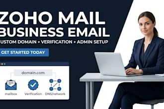 setup business email zoho mail custom domain verification admin email panel