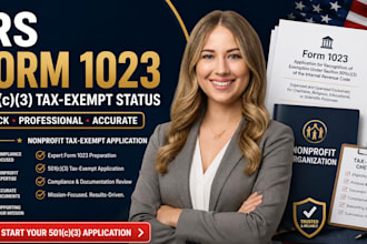 quickly prepare and file irs form 1023 for 501c3 tax exempt status