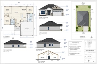 do site plan, blue print, permit drawing, autocad, adu floor plan and house plan