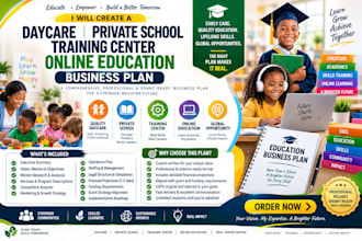 create daycare private school training center online education business plan
