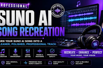 recreate your suno ai song with professional audio quality