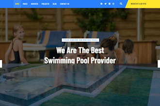design wix pool building website swimming pool construction company website
