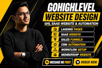 design gohighlevel agency website page, ghl saas website, ghl automation expert