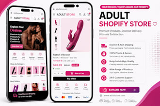 design 7 figure adult shopify store, lingerie toys SEO ready adult store