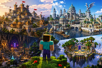 build a custom minecraft map, spawn, hub, or survival world