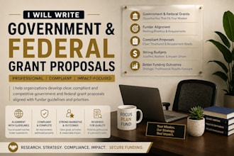 write government federal grant proposal government contract funding applications