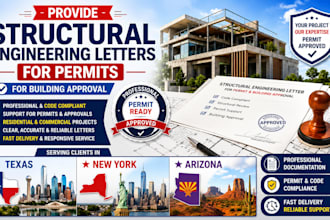 provide structural engineering letters for permits in texas new york and arizona