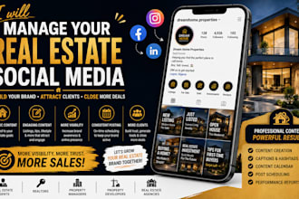 be your real estate social media marketing manager and create engaging content