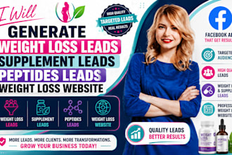 generate weight loss leads supplement leads peptides leads weight loss website