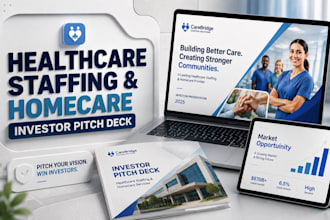 design healthcare staffing startup pitchdeck homecare business plan presentation