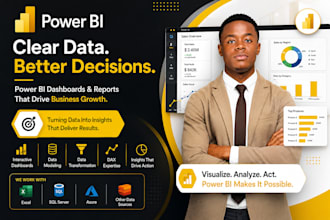 develop professional power bi dashboards, reports, dax and data modeling