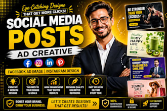 create social media posts ads power, ad creative, facebook ad image, instagram