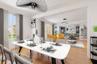 furnish house interior,contemporary living space,real estate apartment,2d layout