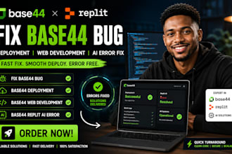 fix base44 bug base44 deployment base44 web development base44 replit ai errror