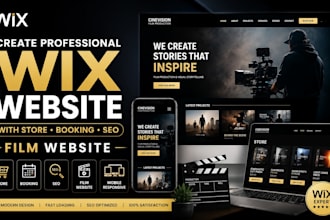 create cinema film wix website store booking website SEO fitness film website