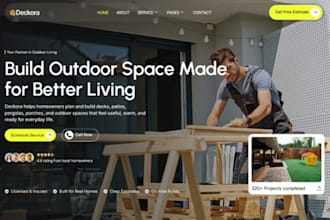 design wix deck building website outdoor deck construction company website