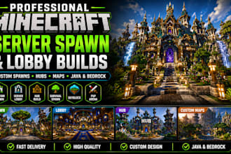 build a custom minecraft server spawn, lobby, hub, and maps