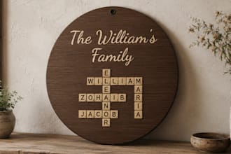 design personalized family crossword round sign in 24 hours