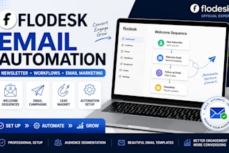 set up flodesk email automation, newsletter and email marketing