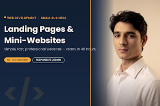 design your landing page or mini website in 48 hours
