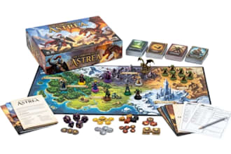 design card game, board game art, card box and tabletop assets