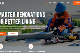 design wix home renovation website home inspection contractor website