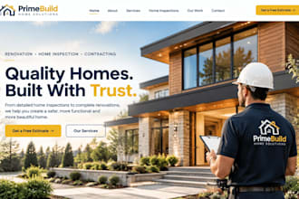 design wix home renovation website home inspection contractor website