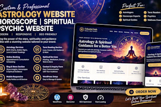 design an astrology website horoscope spiritual website psychic website