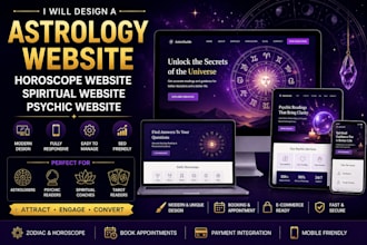 design an astrology website horoscope spiritual website psychic website