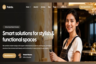 design wix painting contractor website residential commercial company website