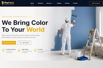 design wix painting contractor website residential commercial company website