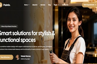 design wix painting contractor website residential commercial company website