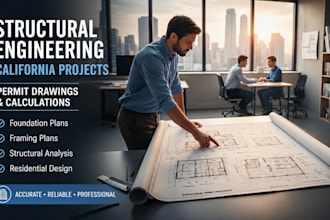 design california structural permit drawings and calculations