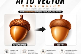 onvert ai generated images into clean vector artwork