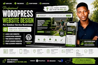 lawncare website stump grinder tree service landscaping wordpress website