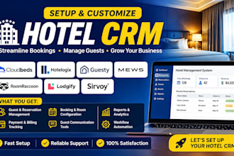 setup hotel CRM cloudbeds hotelogix guesty mews roomraccoon lodgify sirvoy