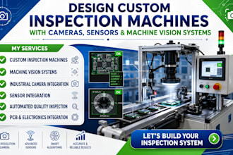 design custom inspection machines with cameras, sensors, machine vision systems