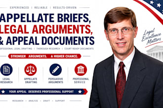 prepare appellate briefs, legal arguments, and appeal documents
