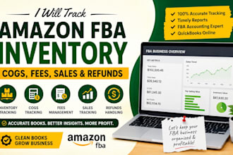 track amazon fba inventory, cogs, fees, sales and refunds
