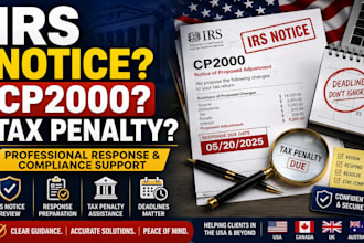 handle irs notices, cp2000, tax penalties, responses and compliance