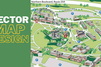 design an isometric campus map for schools and universities