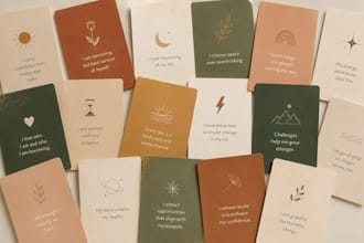 design printable affirmation cards motivational cards for etsy design card deck