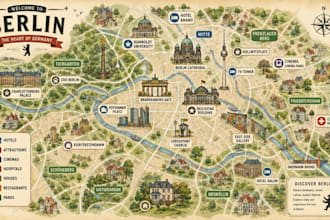create real estate aerial maps, city map, vector business map, event map