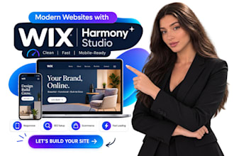 design a wix harmony website for your business, ecommerce or portfolio