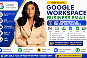 setup google workspace business email with custom domain and dns configuration