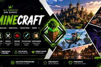 do custom minecraft builds, worlds, maps and survival bases