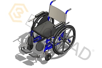 design 3d custom electric wheelchair product with tech pack