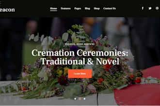 design a professional funeral home wordpress website