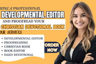 developmental edit proofread devotional christian book
