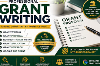 do professional grant writing, grant proposal and research
